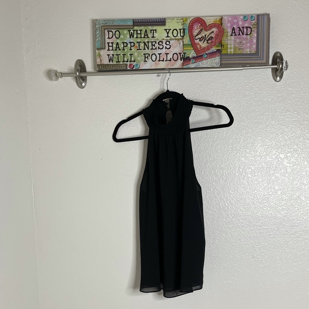Black Chiffon Naked Zebra Blouse (Flawed)